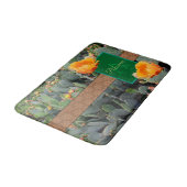 Gespecialiseerde Oranje monogram Prickly Pear Cact Badmat (Gekanteld)