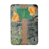Gespecialiseerde Oranje monogram Prickly Pear Cact Badmat (Voorkant Verticaal)