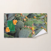 Gespecialiseerde Oranje monogram Prickly Pear Cact Handdoek (Handdoek)