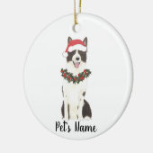 Gespecialiseerde randafhandeling van collie-kerami keramisch ornament (Links)