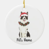 Gespecialiseerde randafhandeling van collie-kerami keramisch ornament (Achterkant)