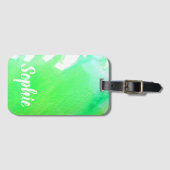 Gespecialiseerde reispartij met langgroene waterve bagagelabel (Voorkant (horizontaal))