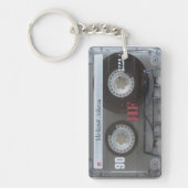 Gespecialiseerde retro-cassettemixtape sleutelhanger (Voorkant)