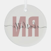 Gespecialiseerde RN geregistreerd verpleeggeld Afs Glas Ornament (Achterkant)