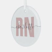 Gespecialiseerde RN geregistreerd verpleeggeld Afs Glas Ornament (Voorkant links)