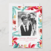 GESPECIEERD WINTER BOTANICAL kerstmis wenskaart Feestdagenkaart (Voorkant)