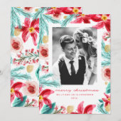 GESPECIEERD WINTER BOTANICAL kerstmis wenskaart Feestdagenkaart (Voorkant / Achterkant)