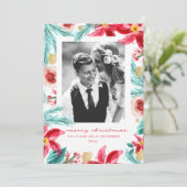 GESPECIEERD WINTER BOTANICAL kerstmis wenskaart Feestdagenkaart (Staand voorkant)