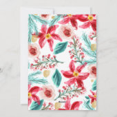 GESPECIEERD WINTER BOTANICAL kerstmis wenskaart Feestdagenkaart (Achterkant)