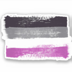 GESPECIEERDE ASEXUELE PRIJSVLAG STICKER