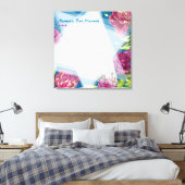 GESPECIEERDE SPRINGSTROMEN Bat Mitzvah Sign-In Boa Canvas Afdruk (Insitu (Slaapkamer))