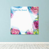 GESPECIEERDE SPRINGSTROMEN Bat Mitzvah Sign-In Boa Canvas Afdruk (Insitu (Houten vloer))