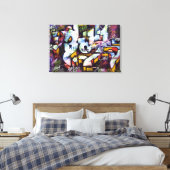 GESPECIEERDE WALL GRAFFITI CANVAS AFDRUK (Insitu (Slaapkamer))