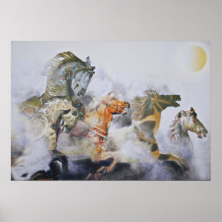 GESPECIEERDE WILDE HOREN POSTER