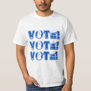 GESPECIFICEERDE Blauwe STEMMING Mannen T-Shirt