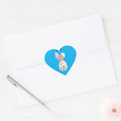 GESPECIFICEERDE EGG EN BUNNY EARS HART STICKER (Envelop)