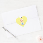 GESPECIFICEERDE EGG EN BUNNY EARS HART STICKER (Envelop)