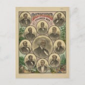Gespecificeerde gekleurde Mannen Frederick Douglas Briefkaart (Voorkant)