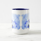 Gespecificeerde iris - blauw en wit mok (Midden)