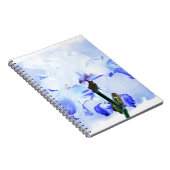 Gespecificeerde iris - blauw en wit notitieboek (Rechterzijde)