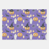 GESPECTE SPOOKY HALLOWEEN GHOSTS PUMPKINS BATS MOO INPAKPAPIER VEL (Voorkant)