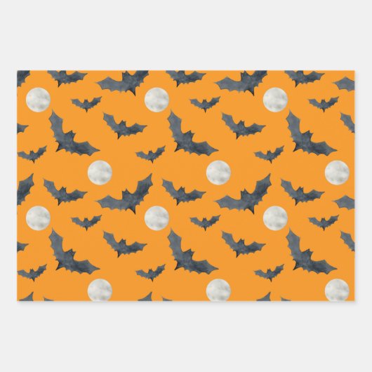 GESPECTE SPOOKY HALLOWEEN GHOSTS PUMPKINS BATS MOO INPAKPAPIER VEL (Voorkant 2)