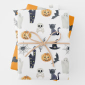 GESPECTE SPOOKY HALLOWEEN GHOSTS PUMPKINS BATS MOO INPAKPAPIER VEL (In situ)