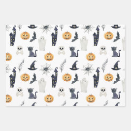 GESPECTE SPOOKY HALLOWEEN GHOSTS PUMPKINS BATS MOO INPAKPAPIER VEL