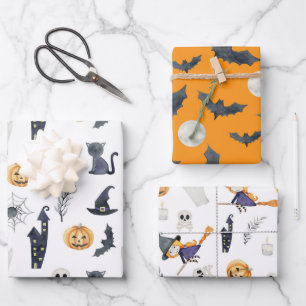 GESPECTE SPOOKY HALLOWEEN GHOSTS PUMPKINS BATS MOO INPAKPAPIER VEL