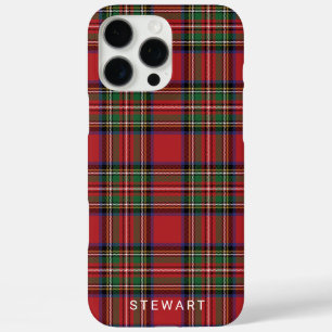 Gespeeld Rood Geruit Land Stewart Tartan iPhone 16 Pro Max Hoesje