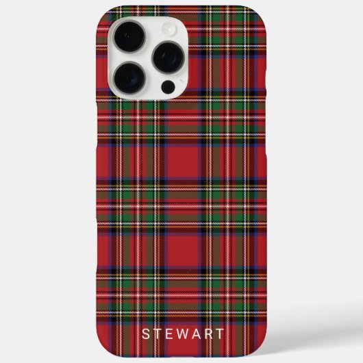 Gespeeld Rood Geruit Land Stewart Tartan Case-Mate iPhone Case (Achterkant)