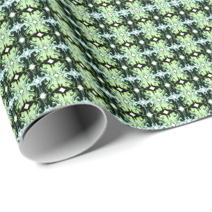 Gespeelde Mintgroene Draak Cadeaupapier