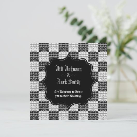 Gespeelde rondjes (bruiloft) kaart (Staand voorkant)