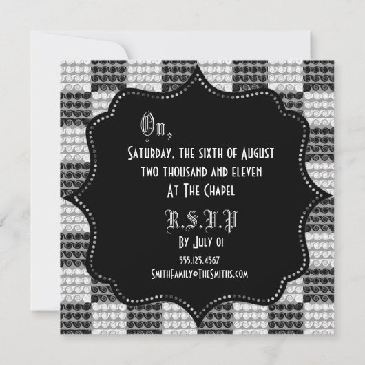 Gespeelde rondjes (bruiloft) kaart (Achterkant)