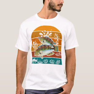 Gespekte Zeeforel Retro Visgeschenk T-shirt