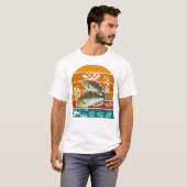 Gespekte Zeeforel Retro Visgeschenk T-shirt (Voorkant volledig)