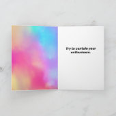 Gespelde Chimp met Pet van de partij Funny Birthda Kaart (Binnen)