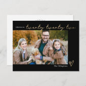 Gespelde Jaar Bewerkbare Kleur Nieuwjaar Postkaart Feestdagenkaart (Voorkant / Achterkant)