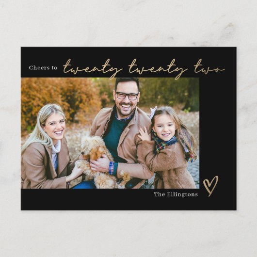 Gespelde Jaar Bewerkbare Kleur Nieuwjaar Postkaart Feestdagenkaart (Voorkant)