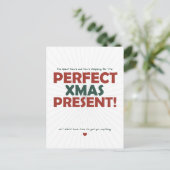 Gespende uren winkelen voor het Perfect Xmas Cadea Feestdagenkaart (Staand voorkant)