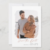 Gespenseld overzicht | Verticale foto Save The Date (Voorkant)