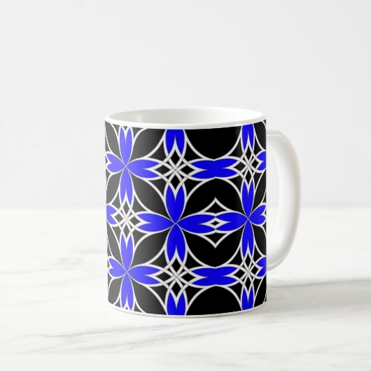 Gespiegeld Celtisch ( Blauwe Invert ) Koffiemok (Voorkant rechts)