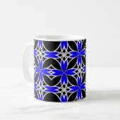 Gespiegeld Celtisch ( Blauwe Invert ) Koffiemok (Voorkant links)