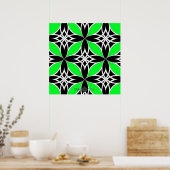 Gespiegeld Celtisch ( Flutterby Groen ) Poster (Keuken)