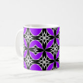 Gespiegeld Celtisch ( Flutterby Paars ) Koffiemok (Voorkant links)