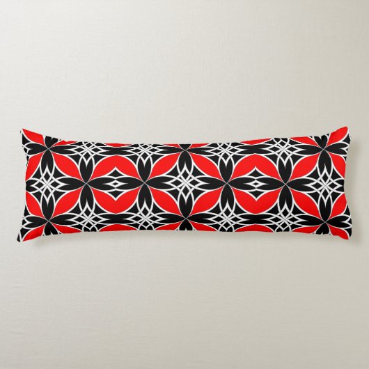 Gespiegeld Celtisch ( Flutterby Rood ) Lichaamskussen (Voorkant)