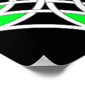 Gespiegeld Celtisch (Groen Omgekeerd) Poster (Hoek)