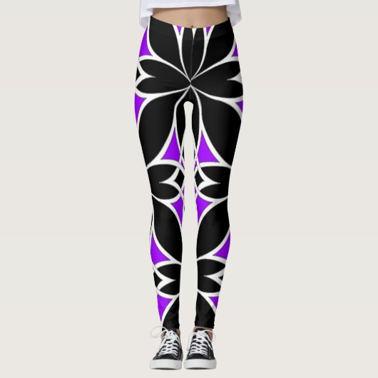 Gespiegeld Celtisch (Paars) Leggings (Voorkant)