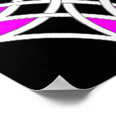 Gespiegeld Celtisch ( Roze Invert ) Poster (Hoek)