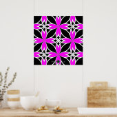 Gespiegeld Celtisch ( Roze Invert ) Poster (Keuken)